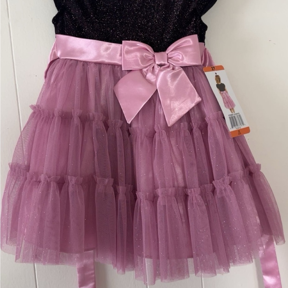 Pink Tulle Dress with Bow